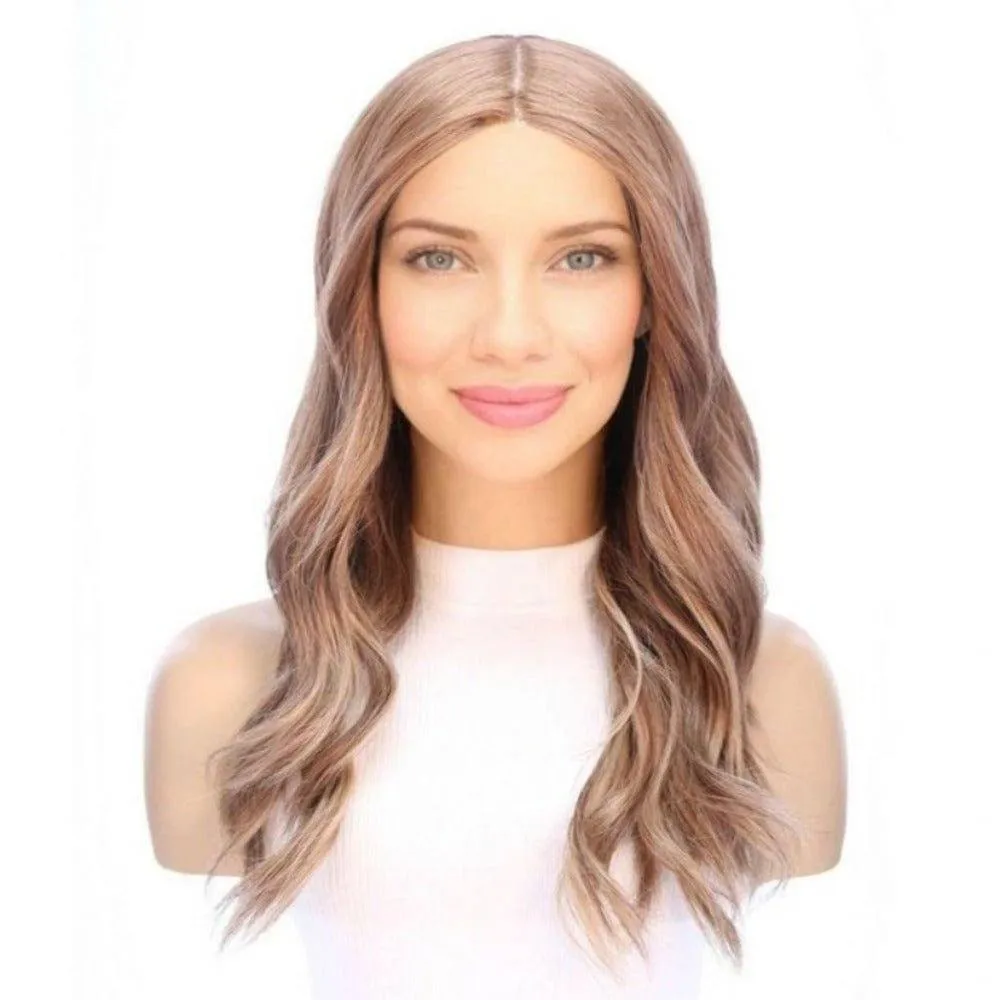 22" Ponytail Silk Part Wig Light Brown Babylight