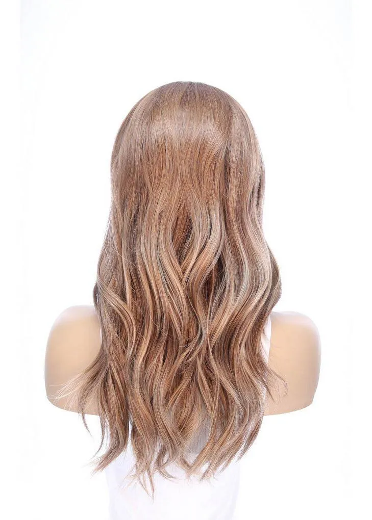 22" Ponytail Silk Part Wig Light Brown Babylight