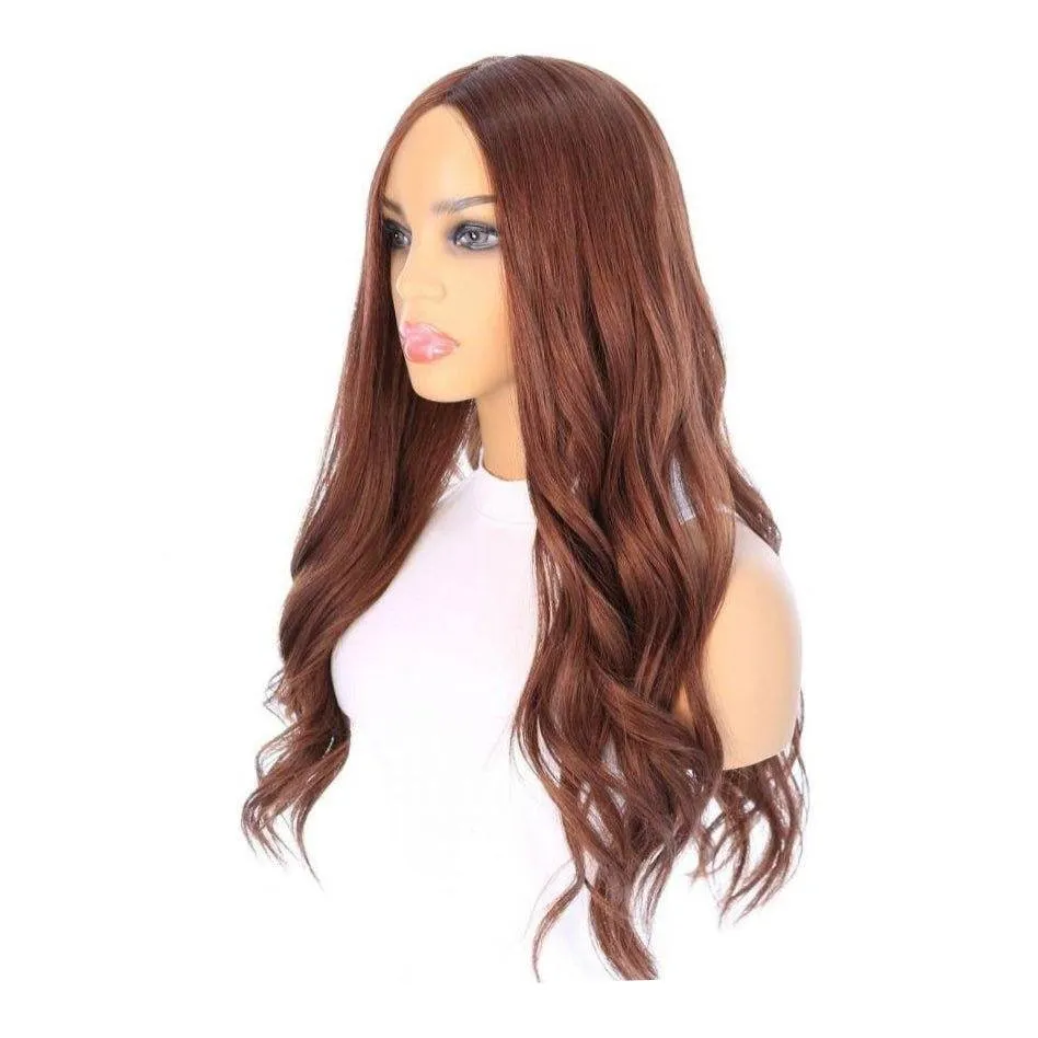 26" Ponytail Silk Top Wig Auburn