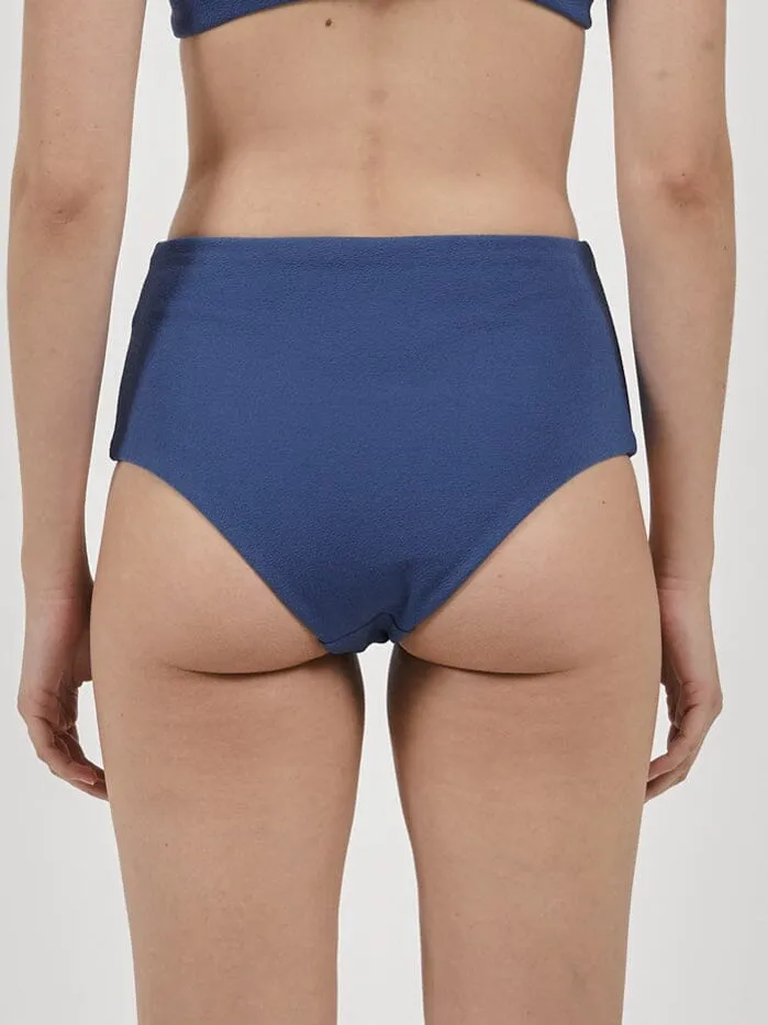Adira High Waist Bikini Bottom - Botanical Blue
