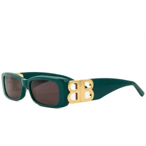 Balenciaga Women's Sunglasses - Green Acetate Butterfly Frame Grey Lens | BB0096S 006