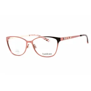 Bebe Women's Eyeglasses - Rose Gold Rectangular Full Rim Frame Clear Lens | BB5171 660