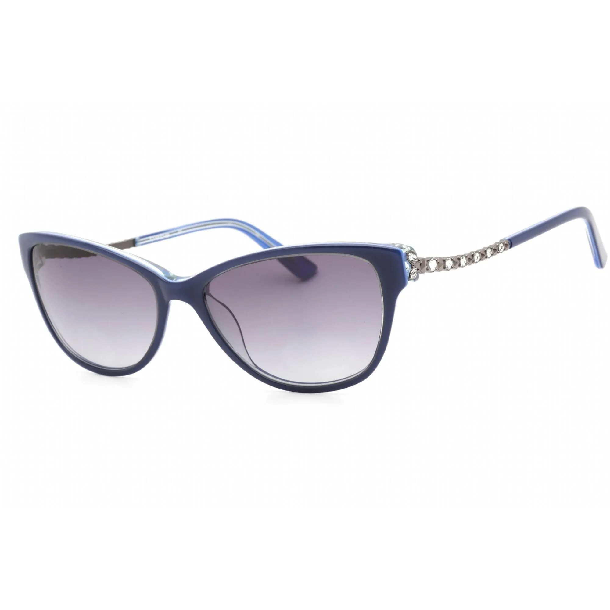 Bebe Women's Sunglasses - Blue Plastic Cat Eye Fixed Nose Pads Frame | BB7184 424