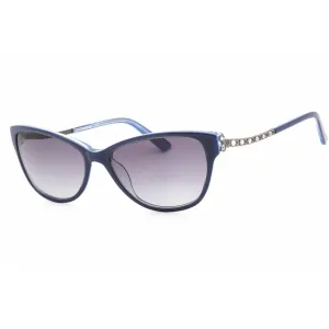 Bebe Women's Sunglasses - Blue Plastic Cat Eye Fixed Nose Pads Frame | BB7184 424