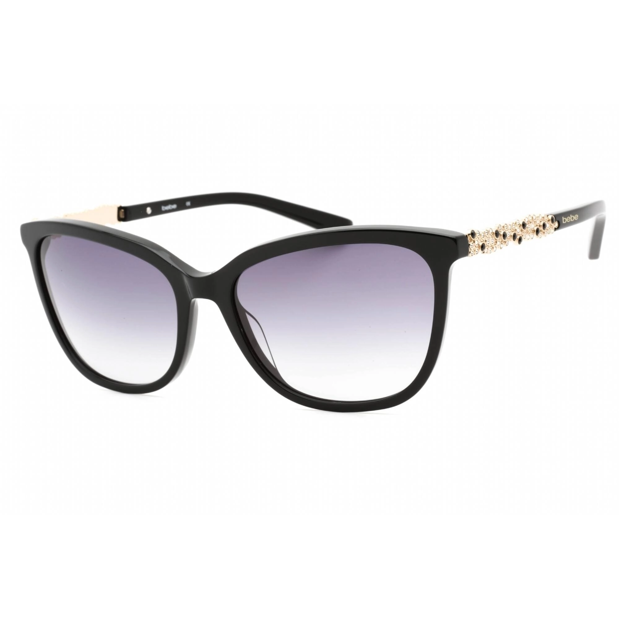 Bebe Women's Sunglasses - Jet Full Rim Rectangular Fixed Nose Pads Frame | BB7221 001