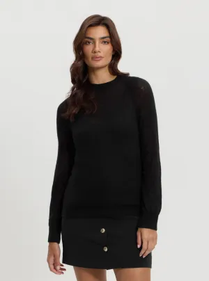 Black Izabella Knit Top