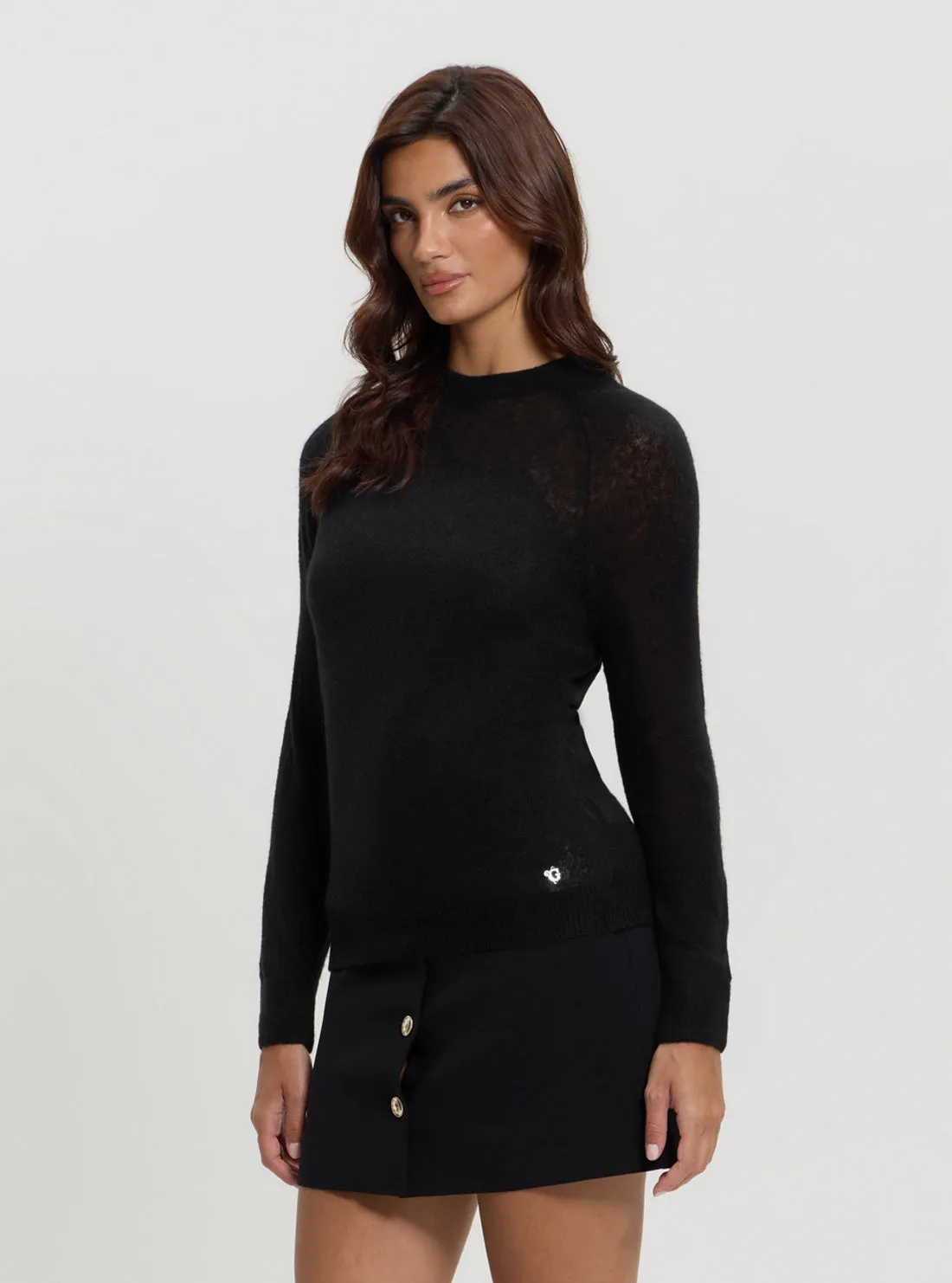 Black Izabella Knit Top