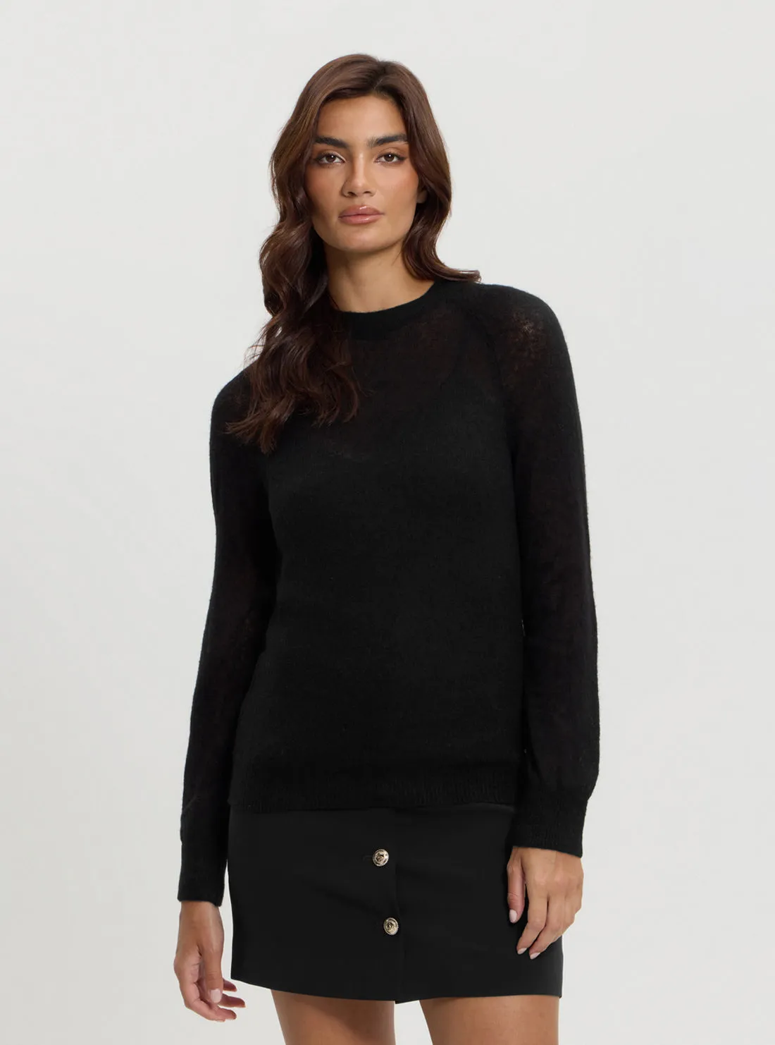 Black Izabella Knit Top