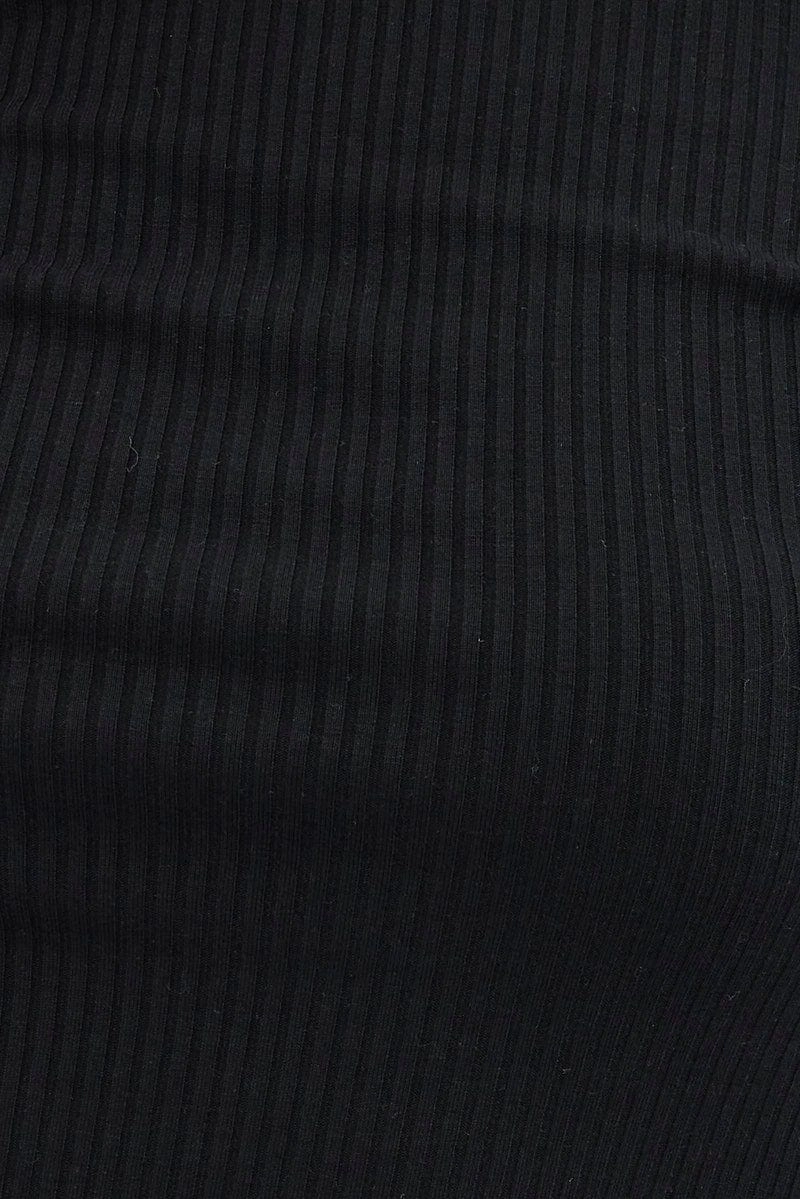 Black Top Long Sleeve High Neck