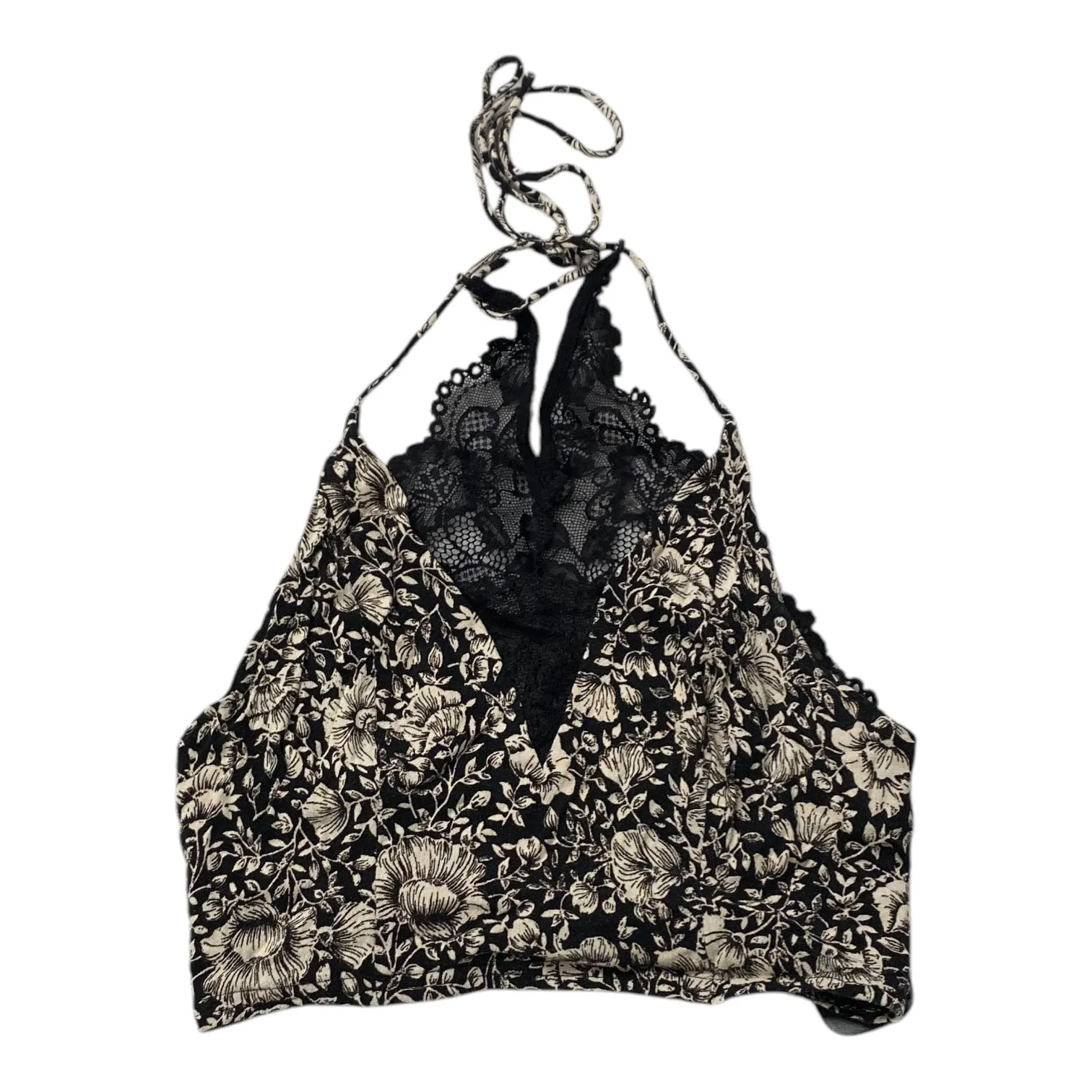 Bralette By Free People In Black & White, Size:S
