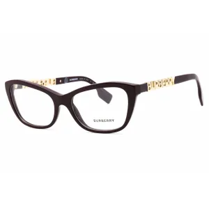 Burberry Women's Eyeglasses - Bordeaux Plastic Full Rim Cat Eye Frame | 0BE2392 3979