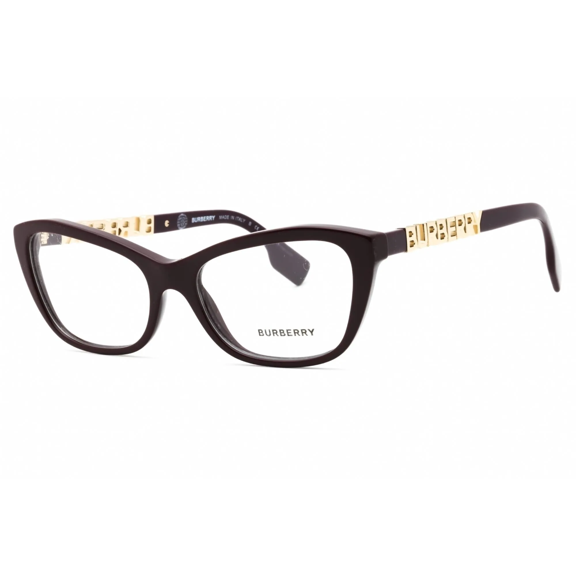 Burberry Women's Eyeglasses - Bordeaux Plastic Full Rim Cat Eye Frame | 0BE2392 3979