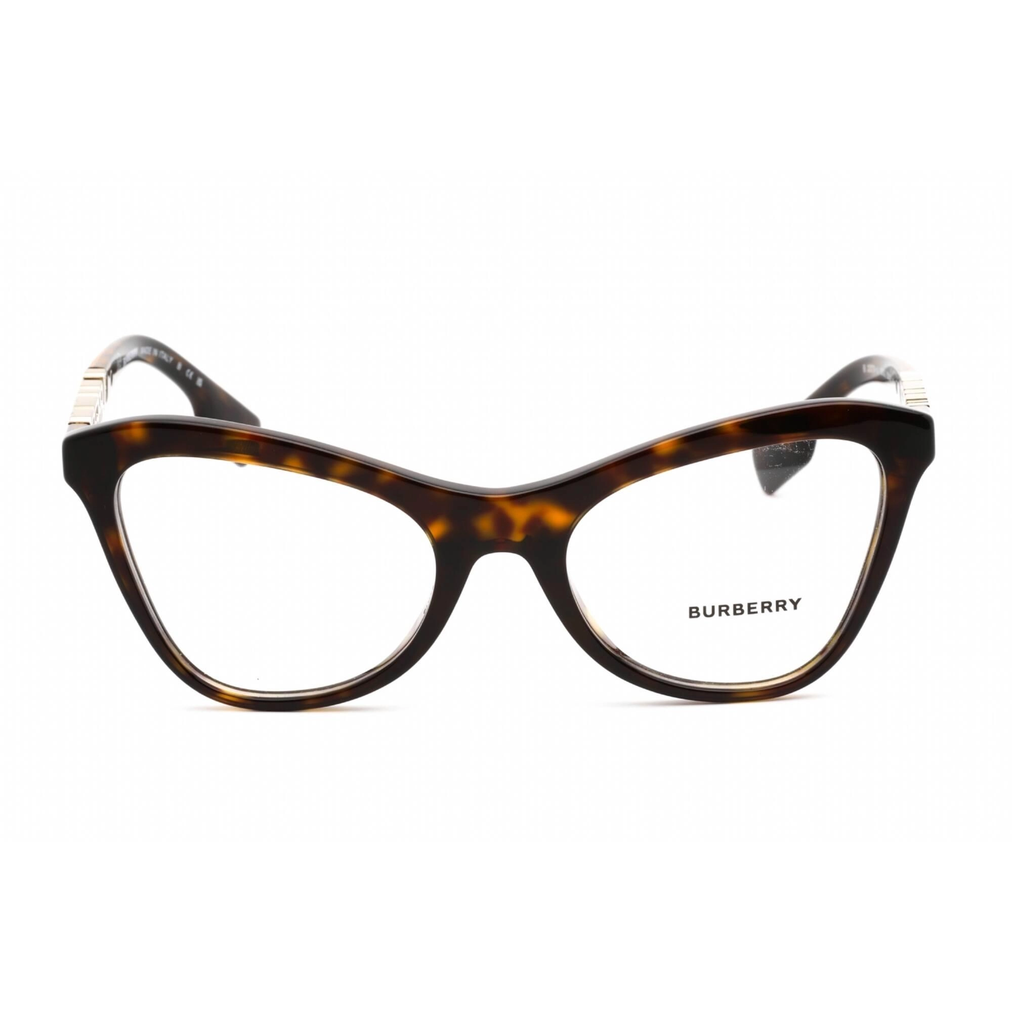 Burberry Women's Eyeglasses - Full Rim Cat Eye Dark Havana Plastic | 0BE2373U 3002