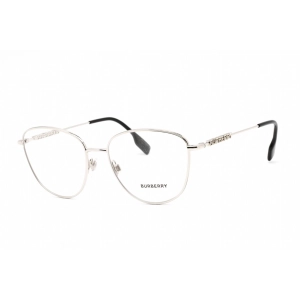Burberry Women's Eyeglasses - Full Rim Cat Eye Shape Silver Metal Frame | 0BE1376 1005