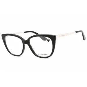 Calvin Klein Women's Eyeglasses - Black Cat Eye Plastic Frame Clear Lens | CK23520 001