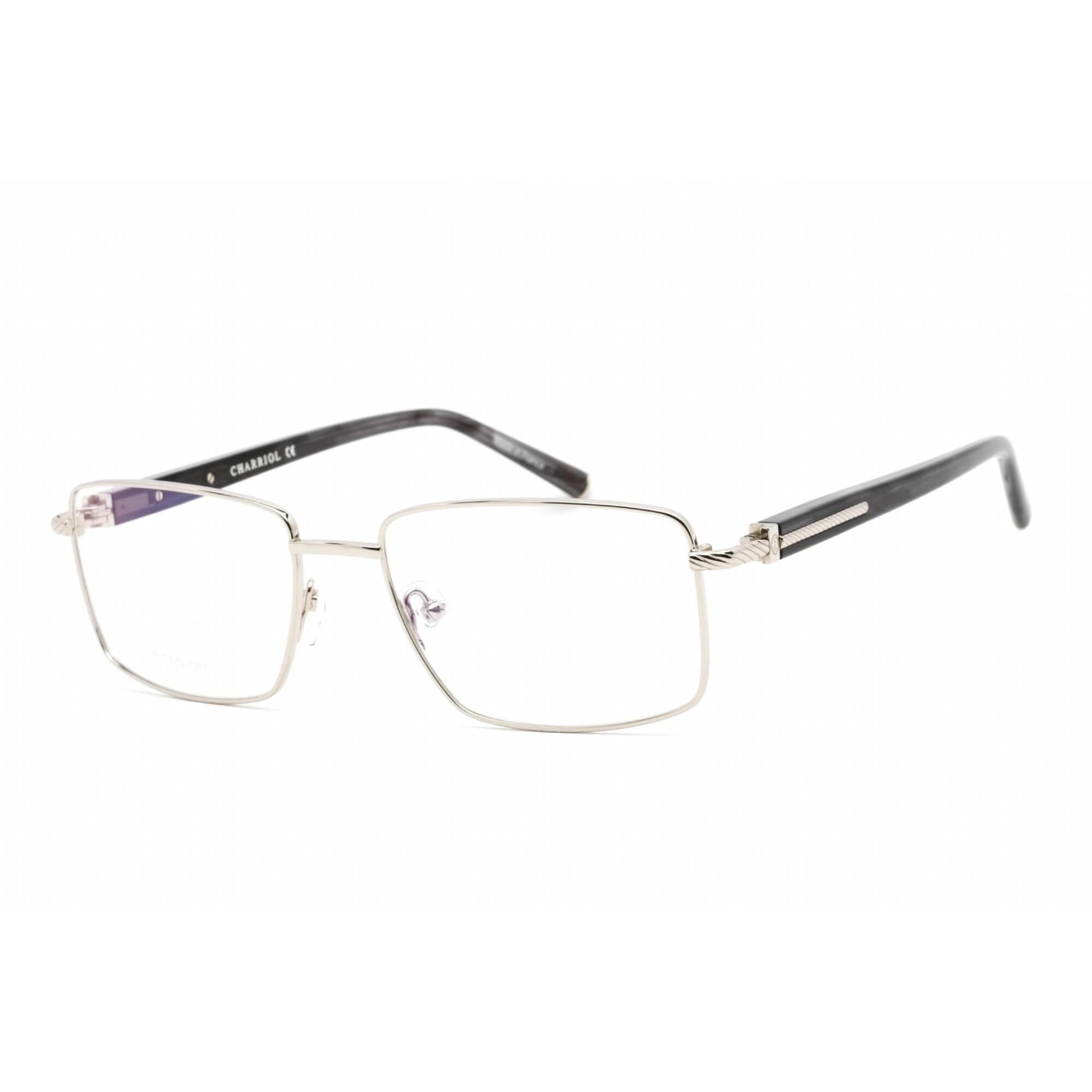 Charriol Women's Eyeglasses - Shiny Silver Titanium Rectangular Frame | PC75082 C02