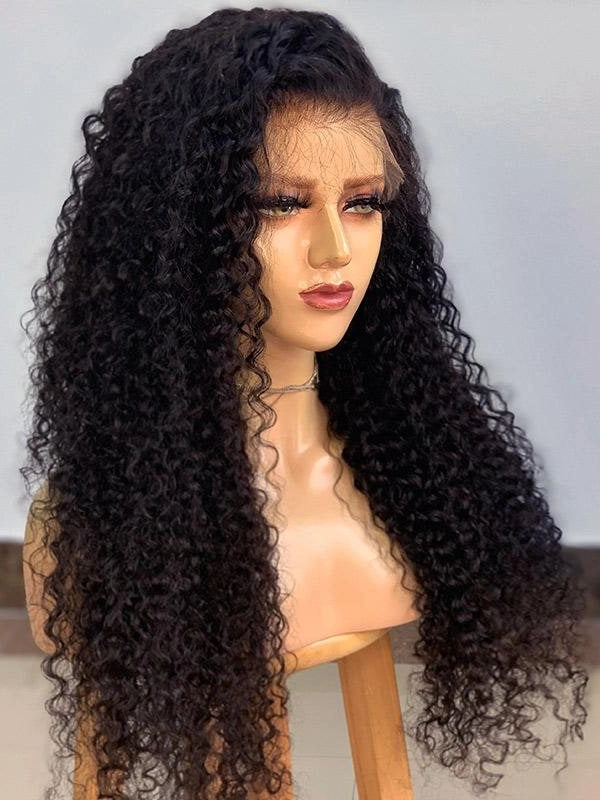 Chinalacewig Brazilian Virgin Hair Human Hair Undetectable Full HD Lace Curly Wigs NCF102