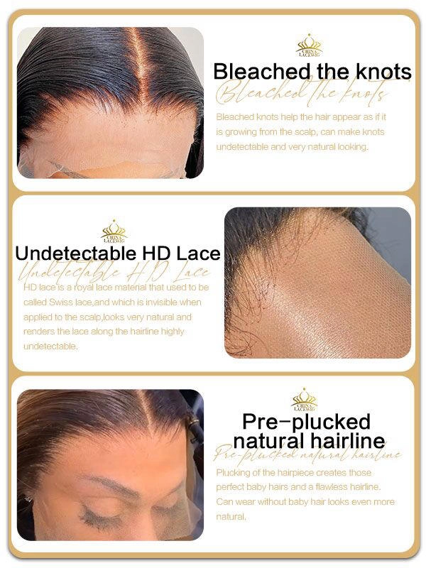 Chinalacewig Human Hair Blunt Cut Bob Relaxed Hair Yaki Bob HD Lace Front Wig CF061