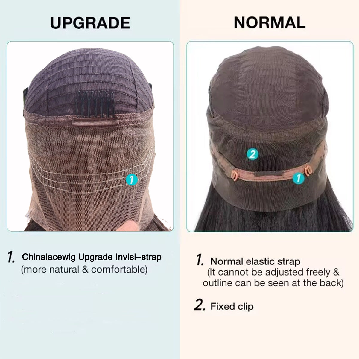 Chinalacewig Pre Plucked Undetectable HD Lace Silky Straight 360 Lace Wigs For Women CF227