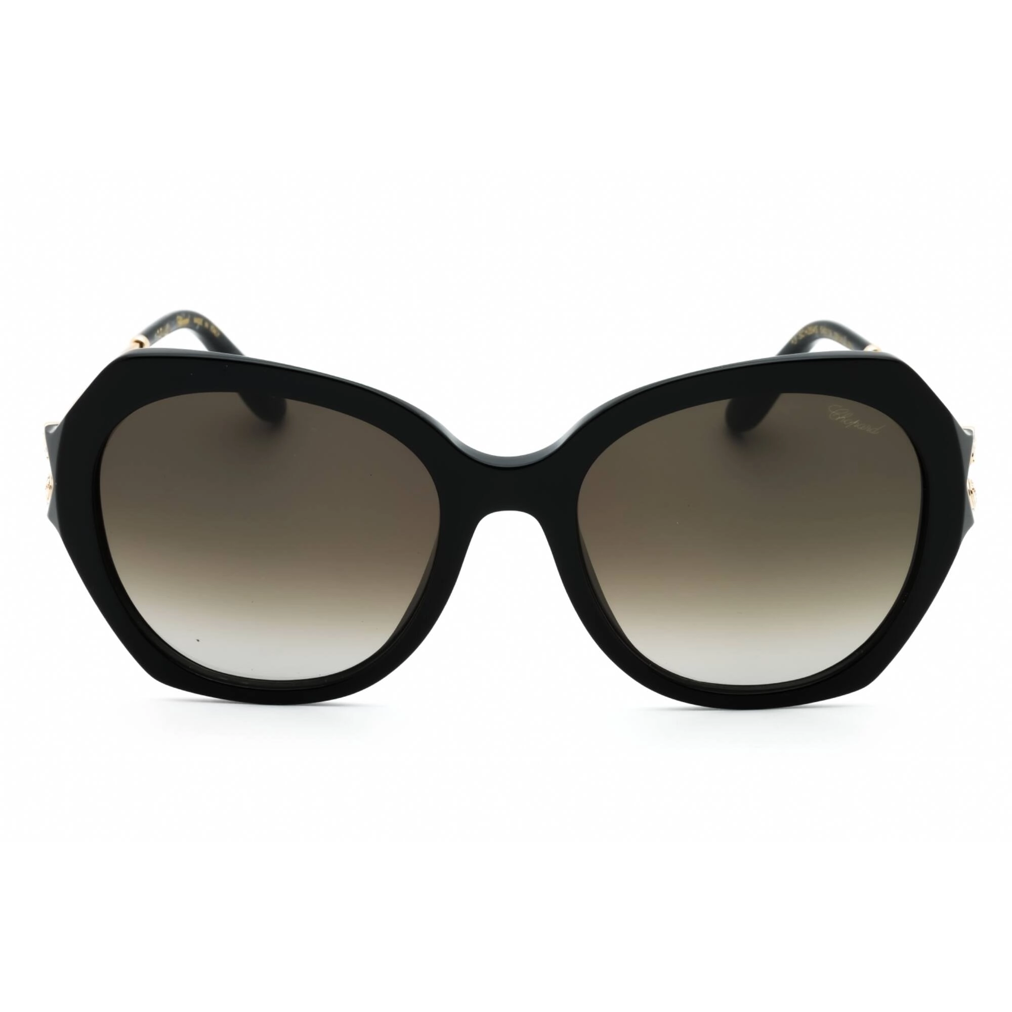 Chopard Women's Sunglasses - Shiny Black Plastic Full Rim Oversized | SCH354S 700K