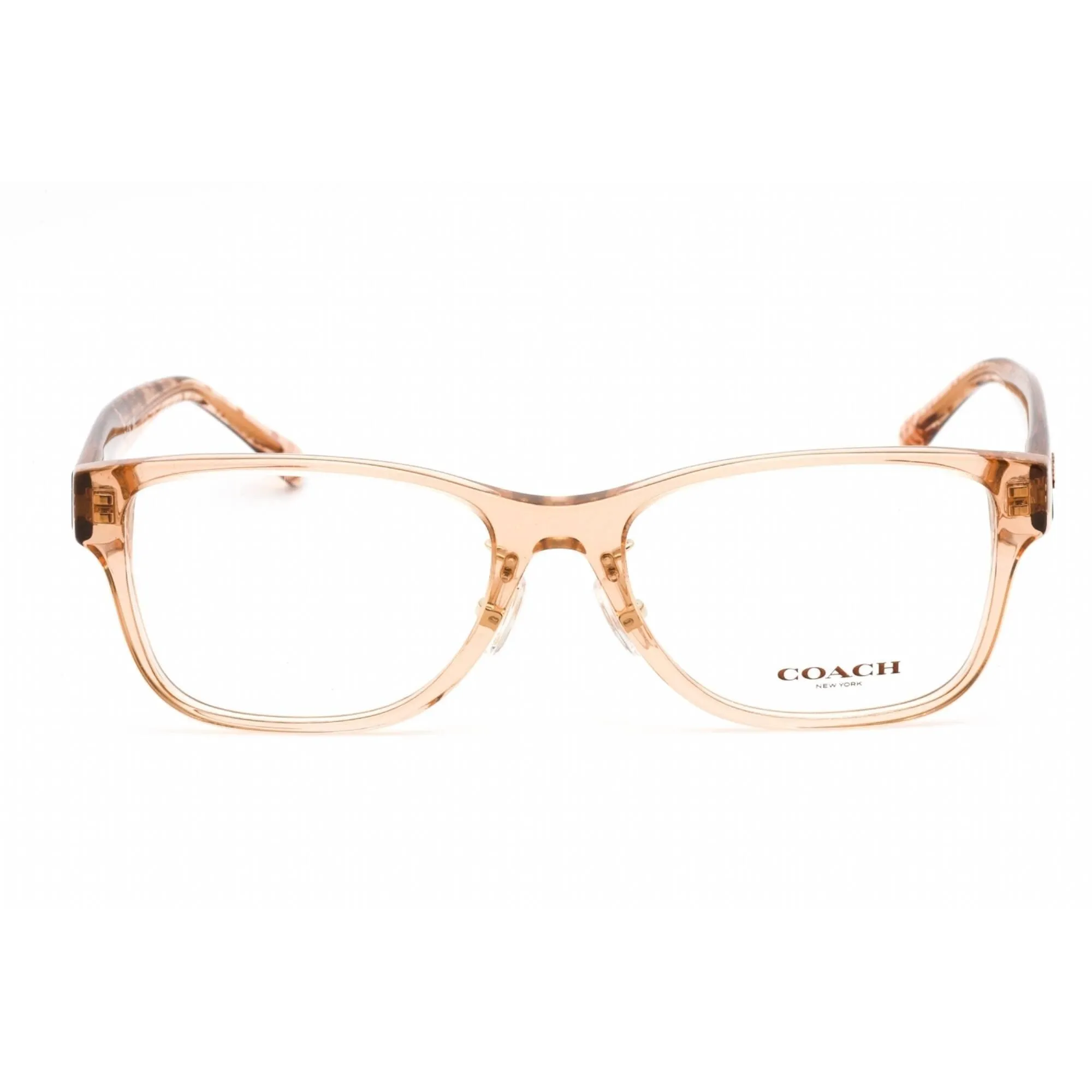 Coach Women's Eyeglasses - Rectangular Transparent Brown Plastic Frame | 0HC6208F 5561