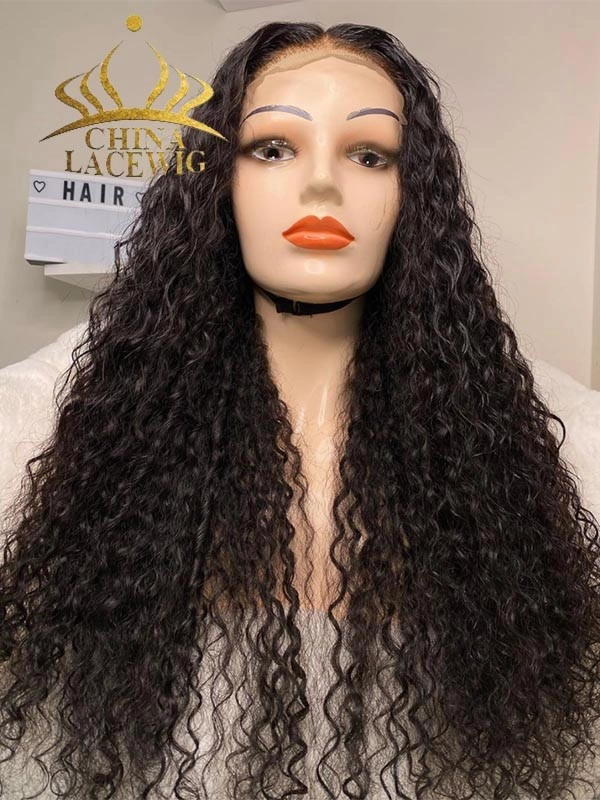 Full HD Lace Water Curly Human Hair Wig Virgin Brazilian Hair For Black Women CF234