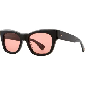 Garrett Leight Women's Sunglasses - Black Acetate Cat Eye Full Rim Frame | WOZ BK/SWTR