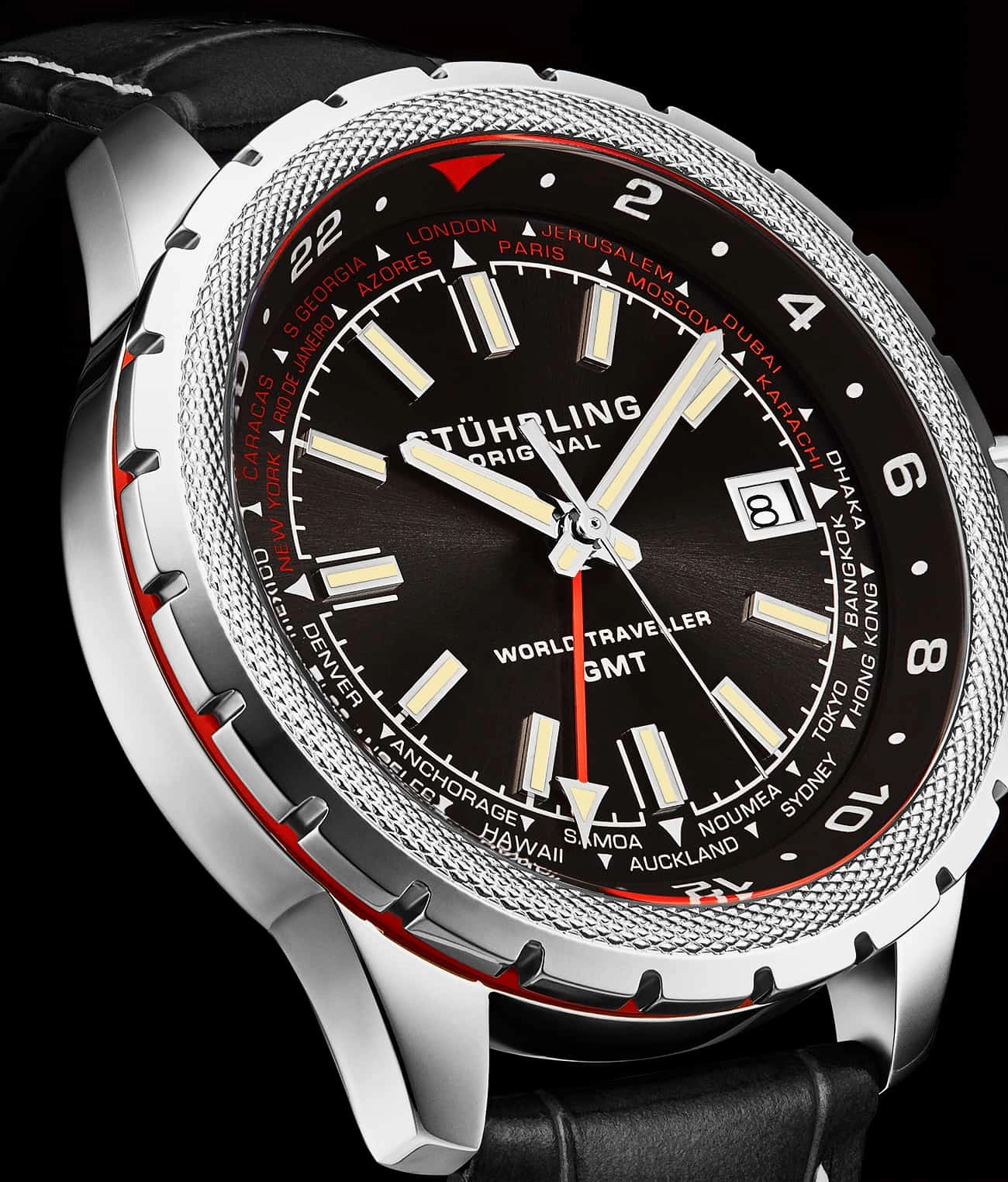 Global Voyager 1014 GMT 42mm World Timer Watch