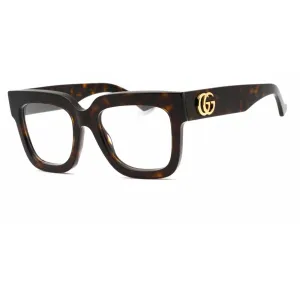 Gucci Women's Eyeglasses - Havana Square Full Rim Plastic Frame | GG1549O 002