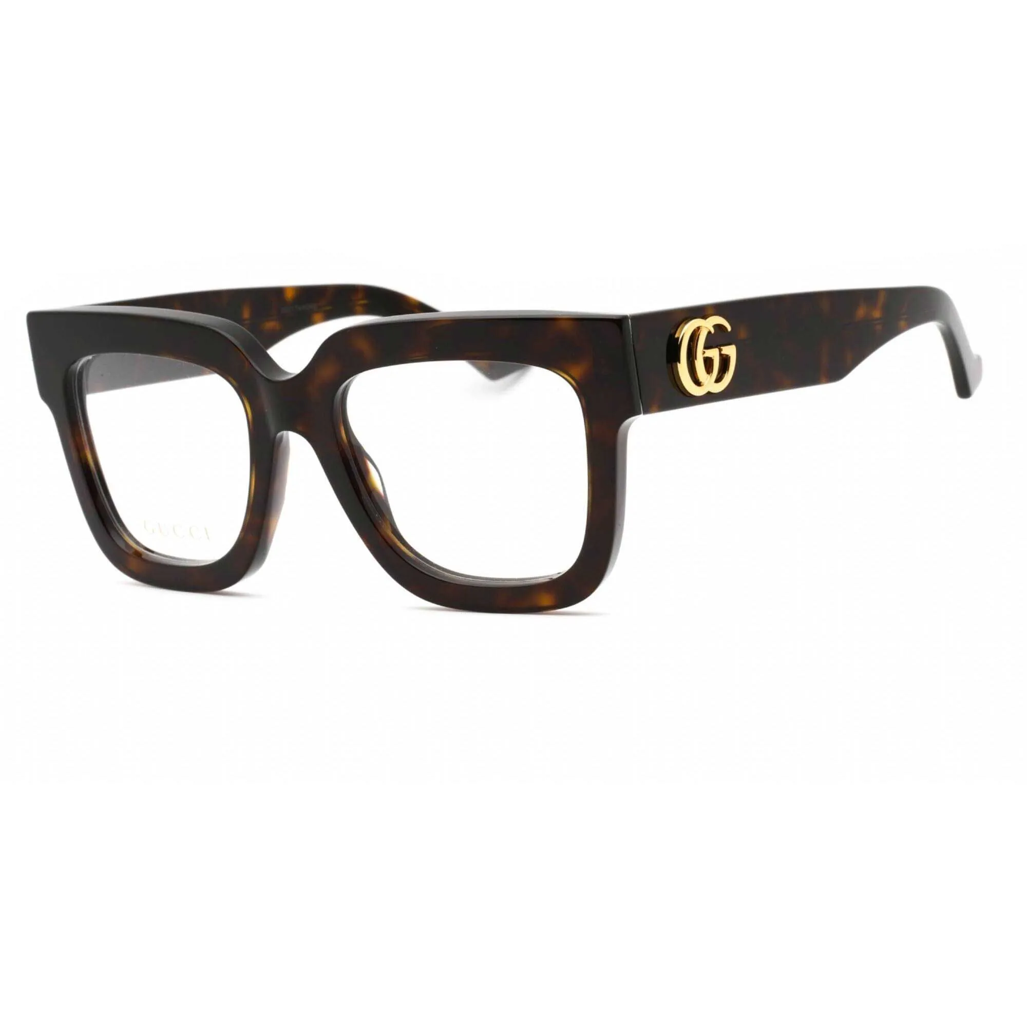 Gucci Women's Eyeglasses - Havana Square Full Rim Plastic Frame | GG1549O 002