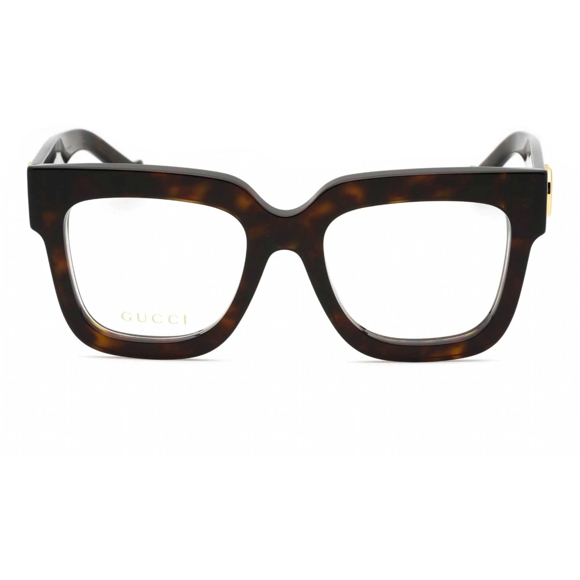 Gucci Women's Eyeglasses - Havana Square Full Rim Plastic Frame | GG1549O 002