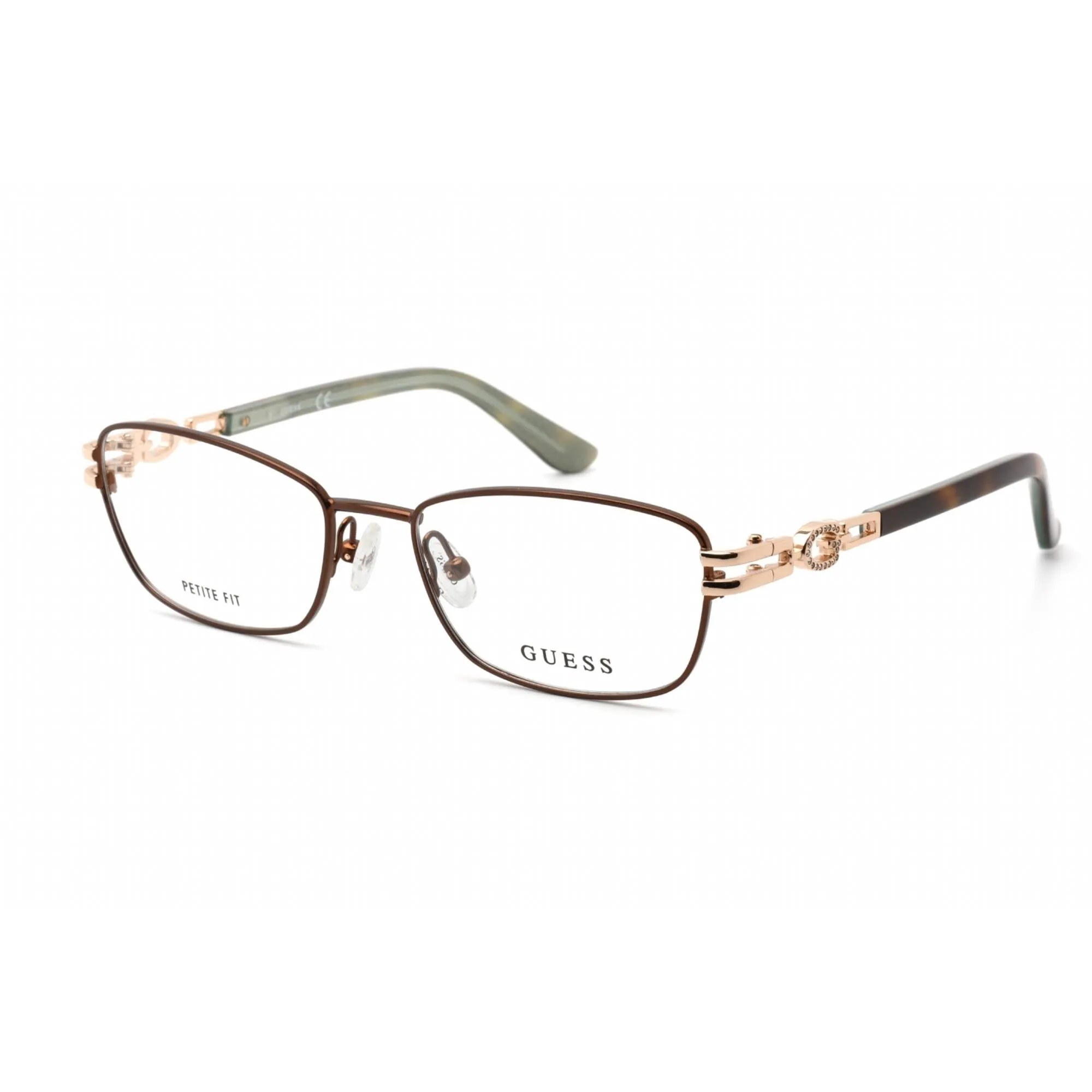 Guess Women's Eyeglasses - Matte Dark Brown Rectangular Full Rim Frame | GU2687 049