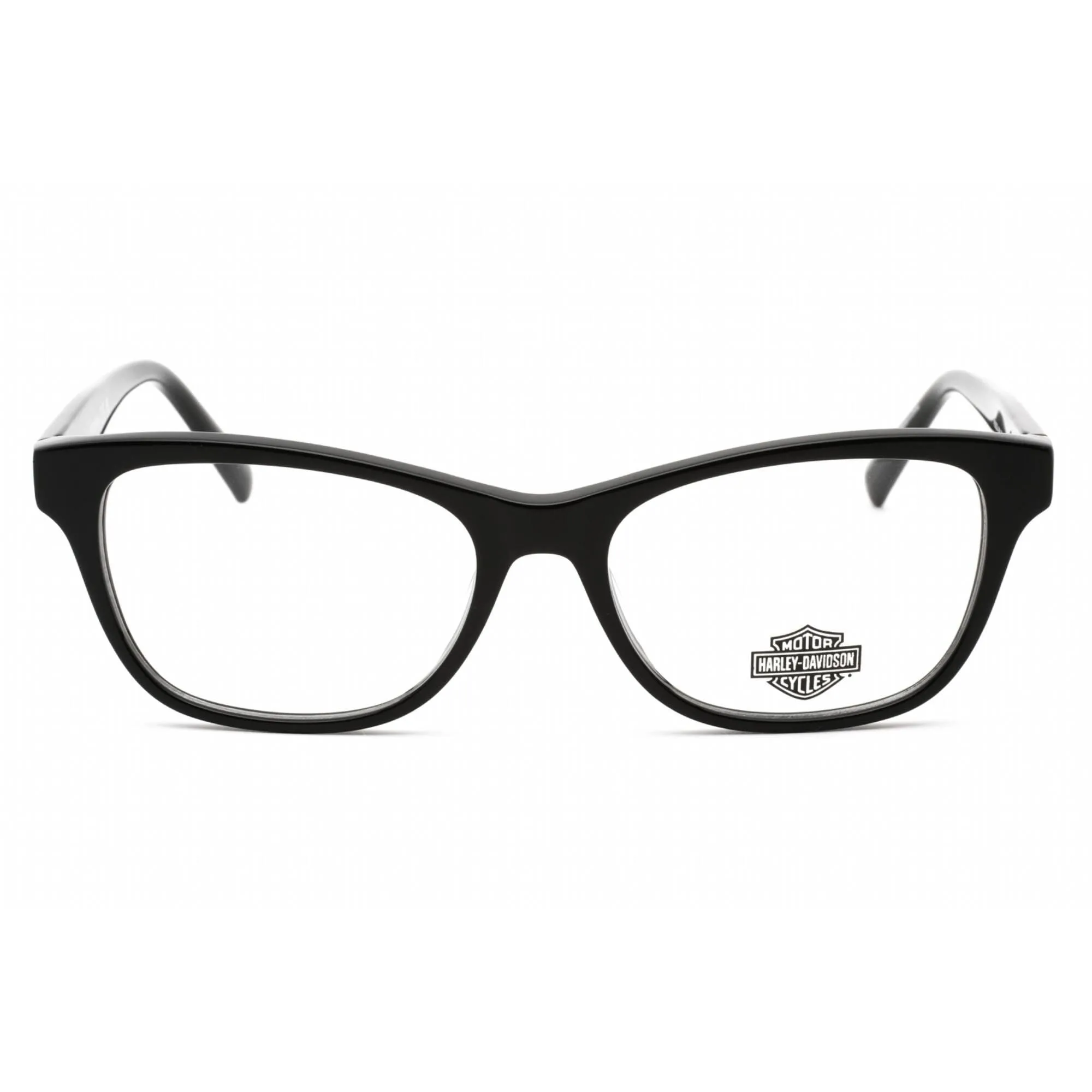 Harley Davidson Women's Eyeglasses - Full Rim Shiny Black Rectangular | HD0574 001