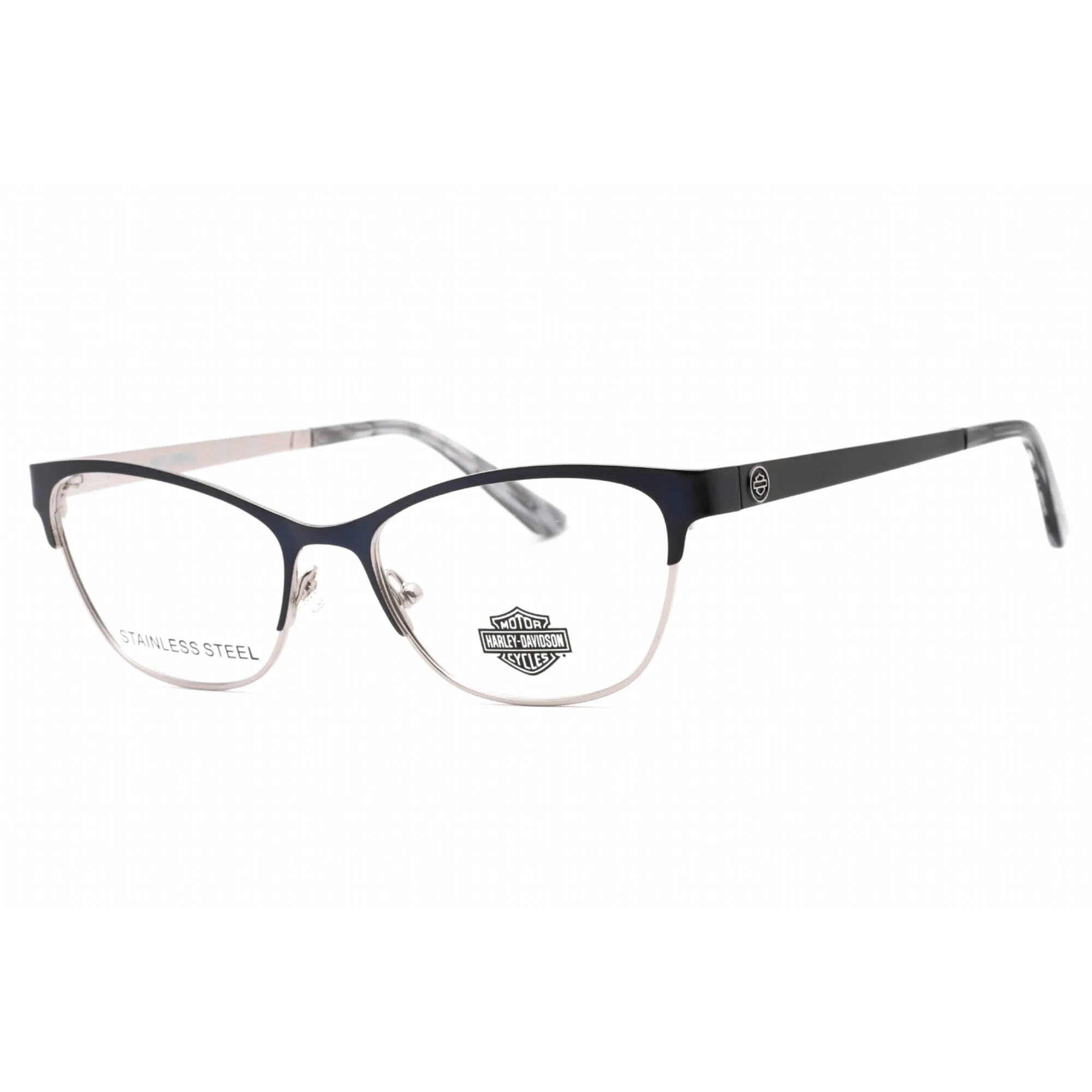 Harley Davidson Women's Eyeglasses - Matte Blue Frame Clear Demo Lens | HD0572 091