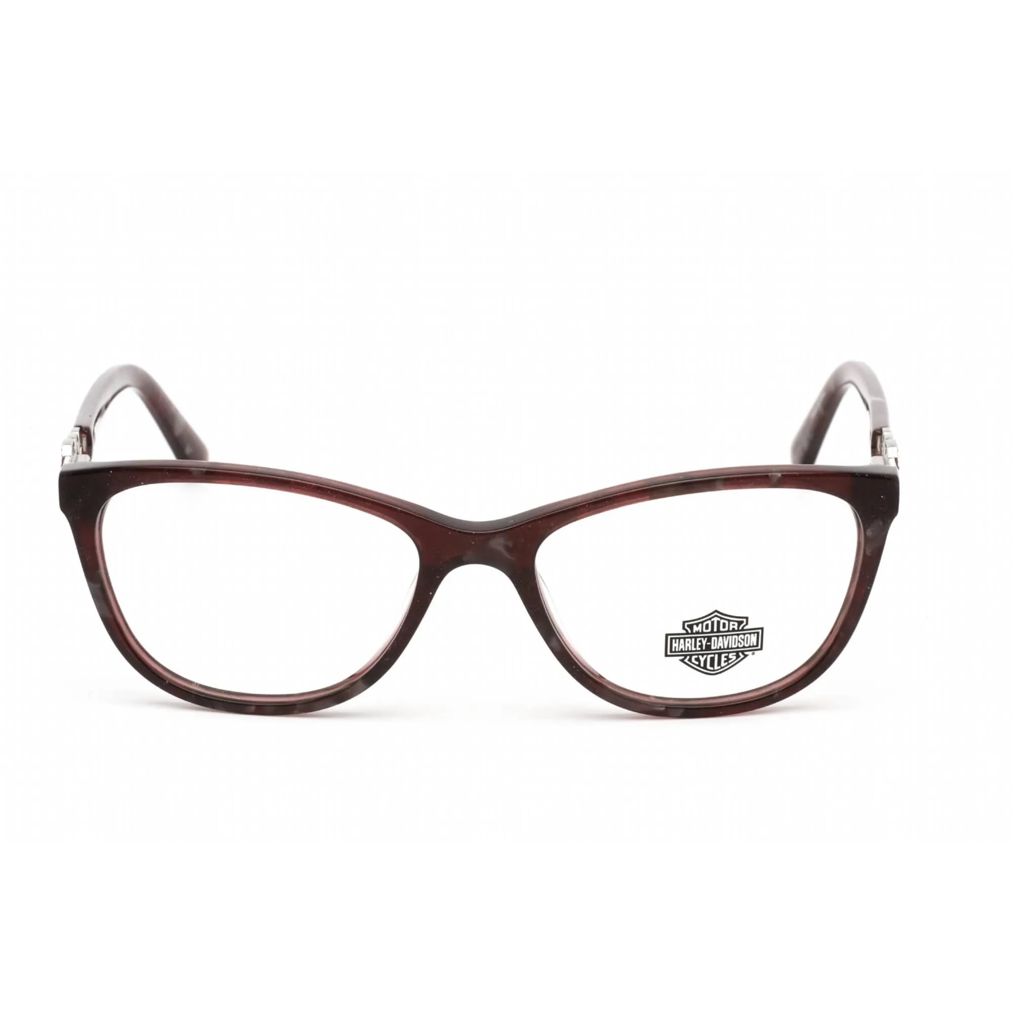 Harley Davidson Women's Eyeglasses - Shiny Bordeaux Plastic Cat Eye Frame | HD0554 069