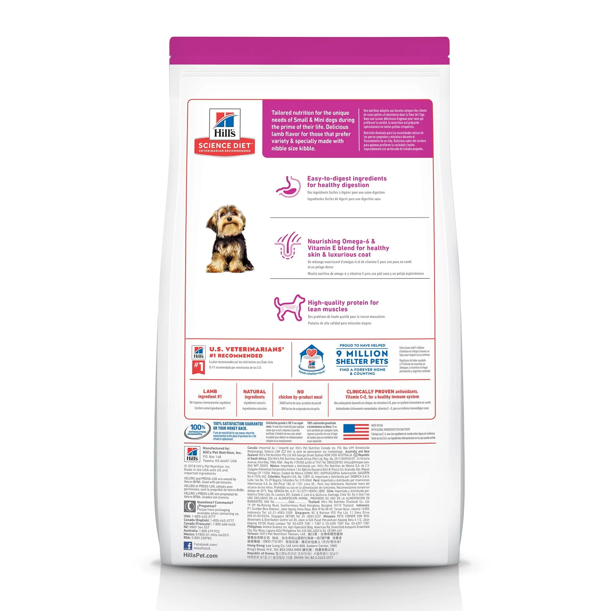 Hill's Science Diet Adult Small Paws Dry Dog Food, Lamb Meal & Brown Rice Recipe
