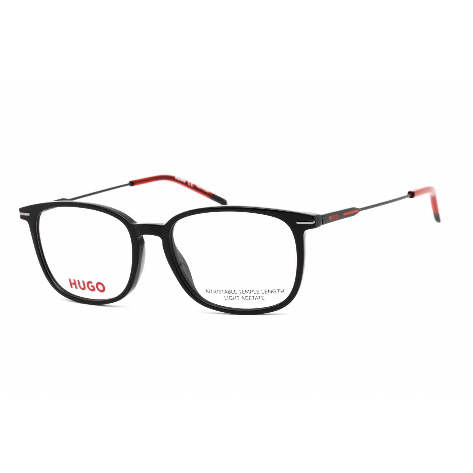 Hugo Women's Eyeglasses - Full Rim Rectangular Black Plastic Frame | HG 1205 0807 00