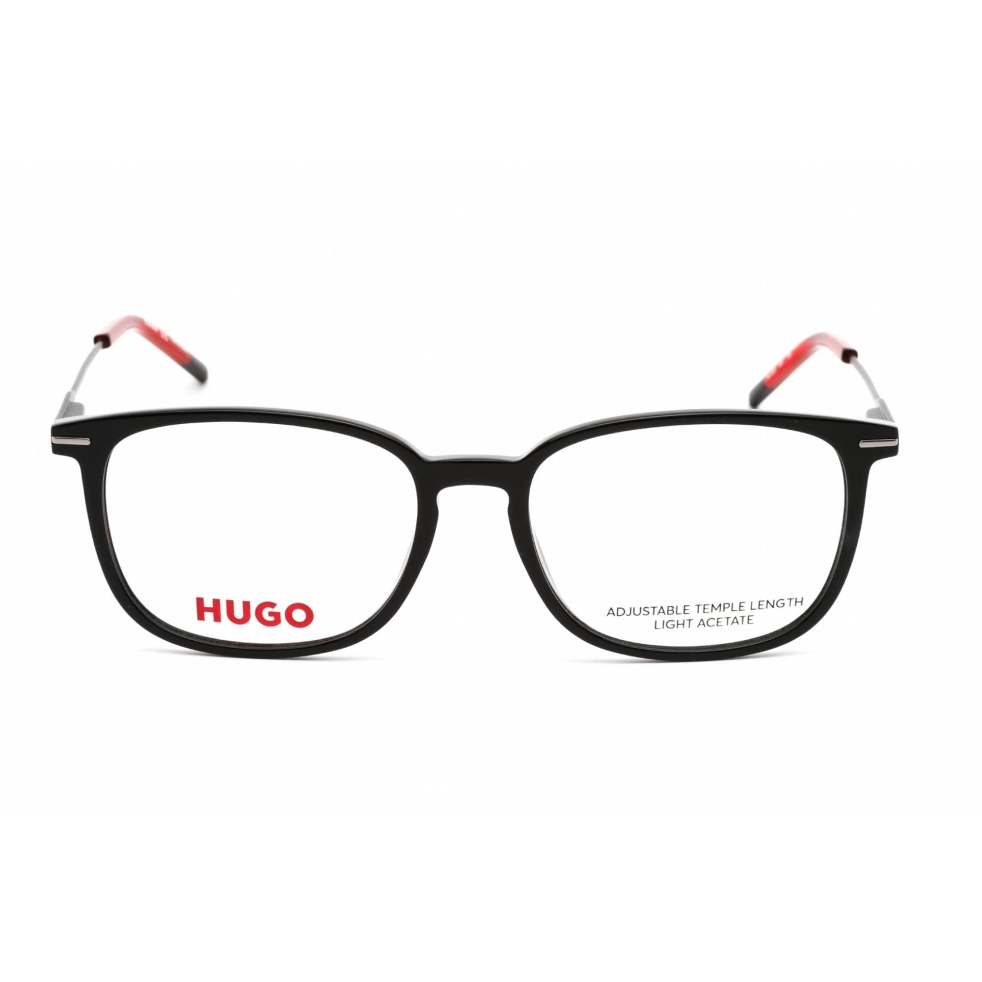 Hugo Women's Eyeglasses - Full Rim Rectangular Black Plastic Frame | HG 1205 0807 00