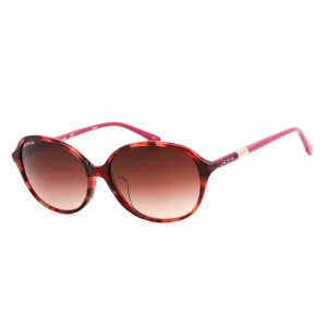 Lacoste Women's Sunglasses - Full Rim Pink Havana Plastic Oval Frame | L854SA 220