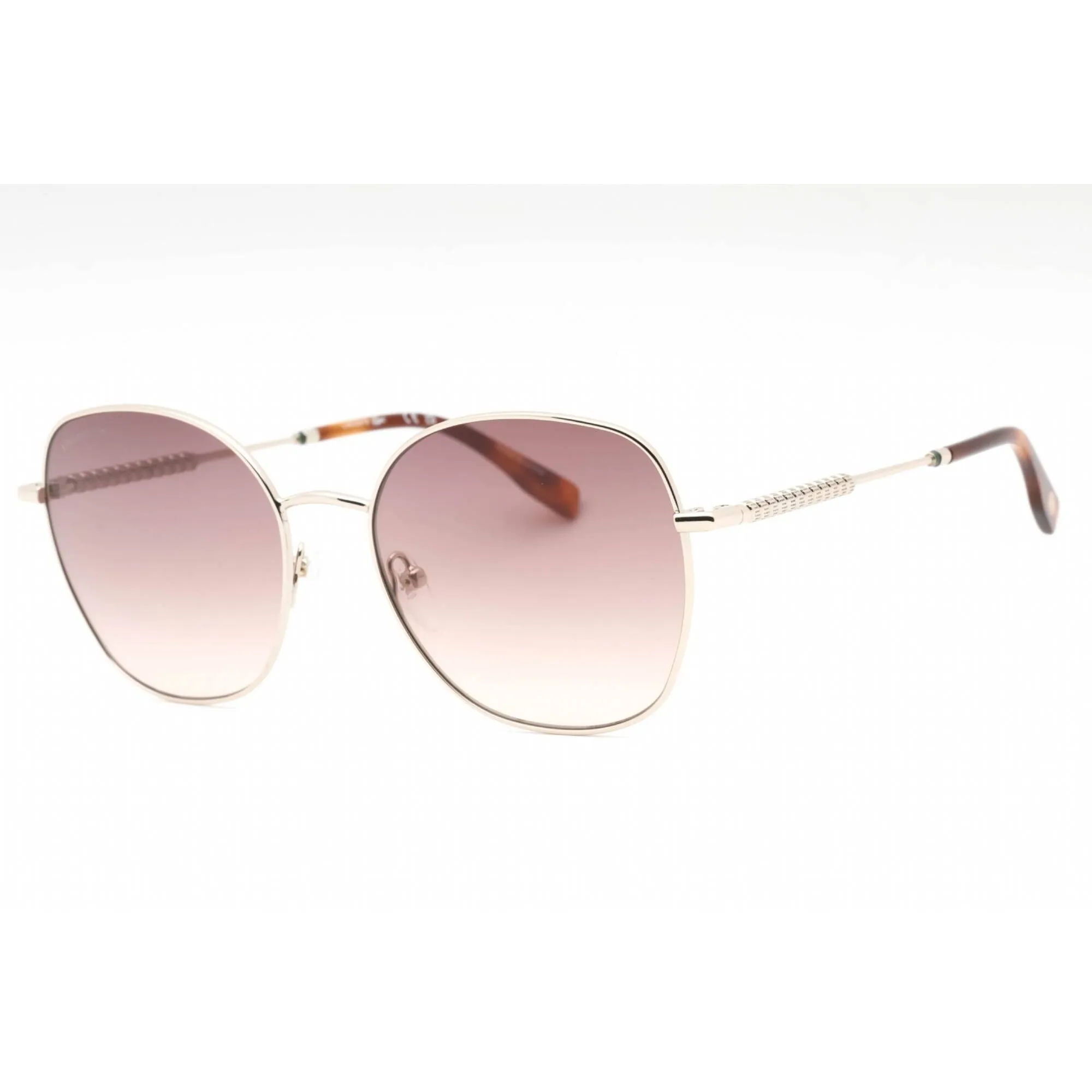 Lacoste Women's Sunglasses - Light Gold Metal Butterfly Full Rim Frame | L257S 712