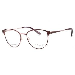 Liz Claiborne Women's Eyeglasses - Plum Metal Cat Eye Full Rim Frame | L 462 00T7 00