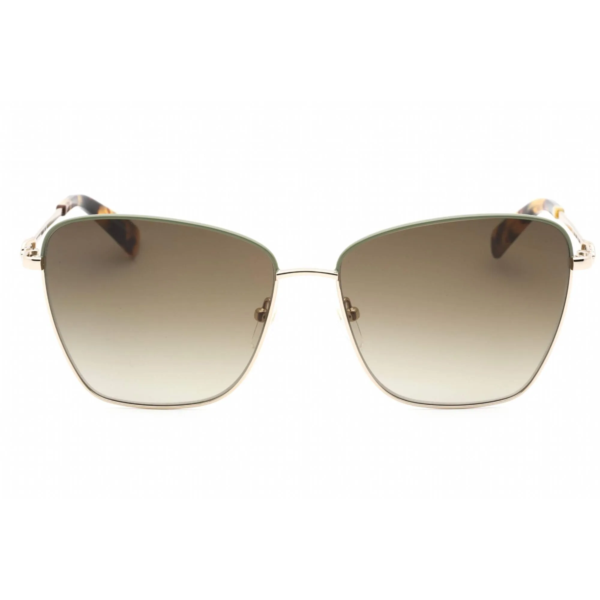 Longchamp Women's Sunglasses - Khaki Lens Gold Cat Eye Shape Metal Frame | LO153S 712