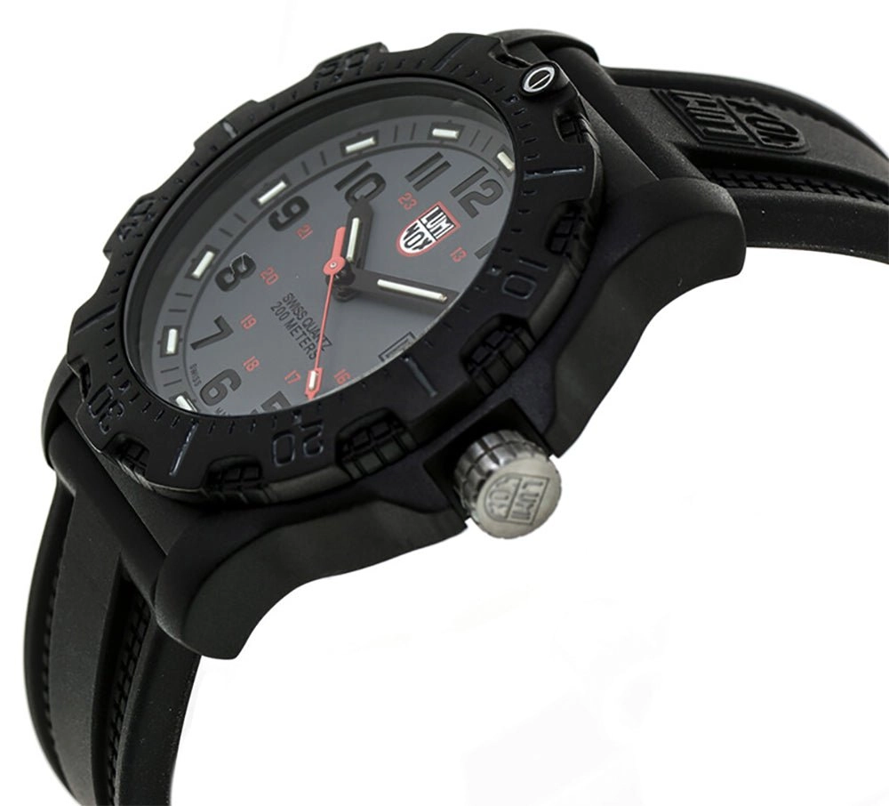 Luminox Black Ops PC Carbon Gray Dial Black Rubber Strap Date Divers Quartz Mens Watch XL.8802.F