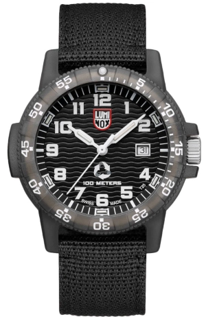 Luminox Leatherback SEA Turtle Giant ECO #tide Black rPET Strap Date Quartz Mens Watch XS.0321.ECO