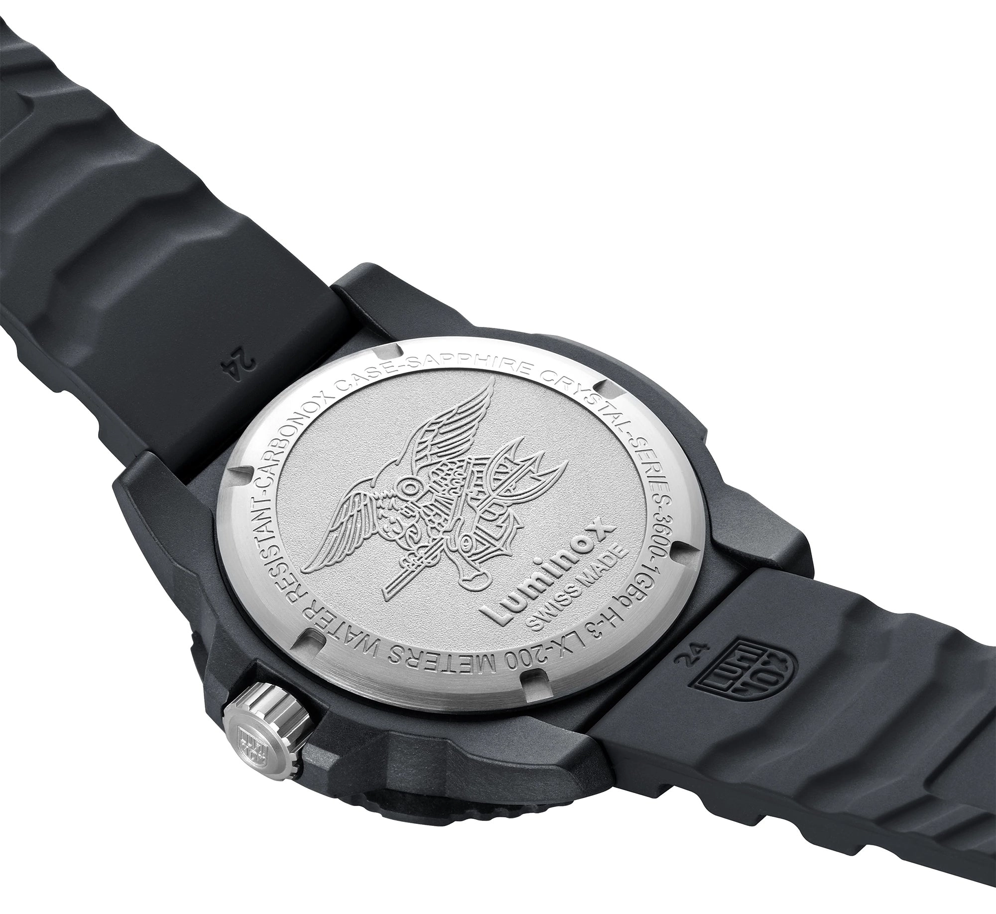 Luminox Navy SEAL CARBONOX Black Dial Black Rubber Strap Date Divers Quartz Mens Watch XS.3615