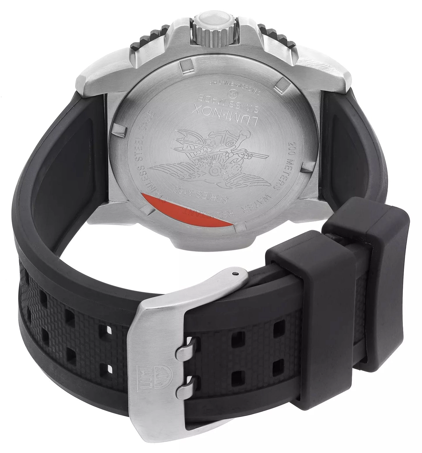 Luminox Navy SEAL Colormark Stainless Steel Black Dial Black Rubber Strap Date Divers Quartz Mens Watch XS.3151.NV.F