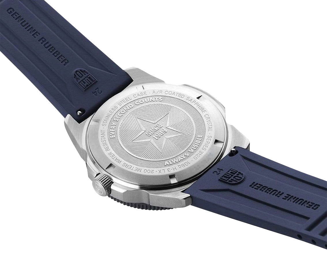 Luminox Pacific Diver Stainless Steel Blue Dial Blue Rubber Strap Date Divers Quartz Mens Watch XS.3123.DF
