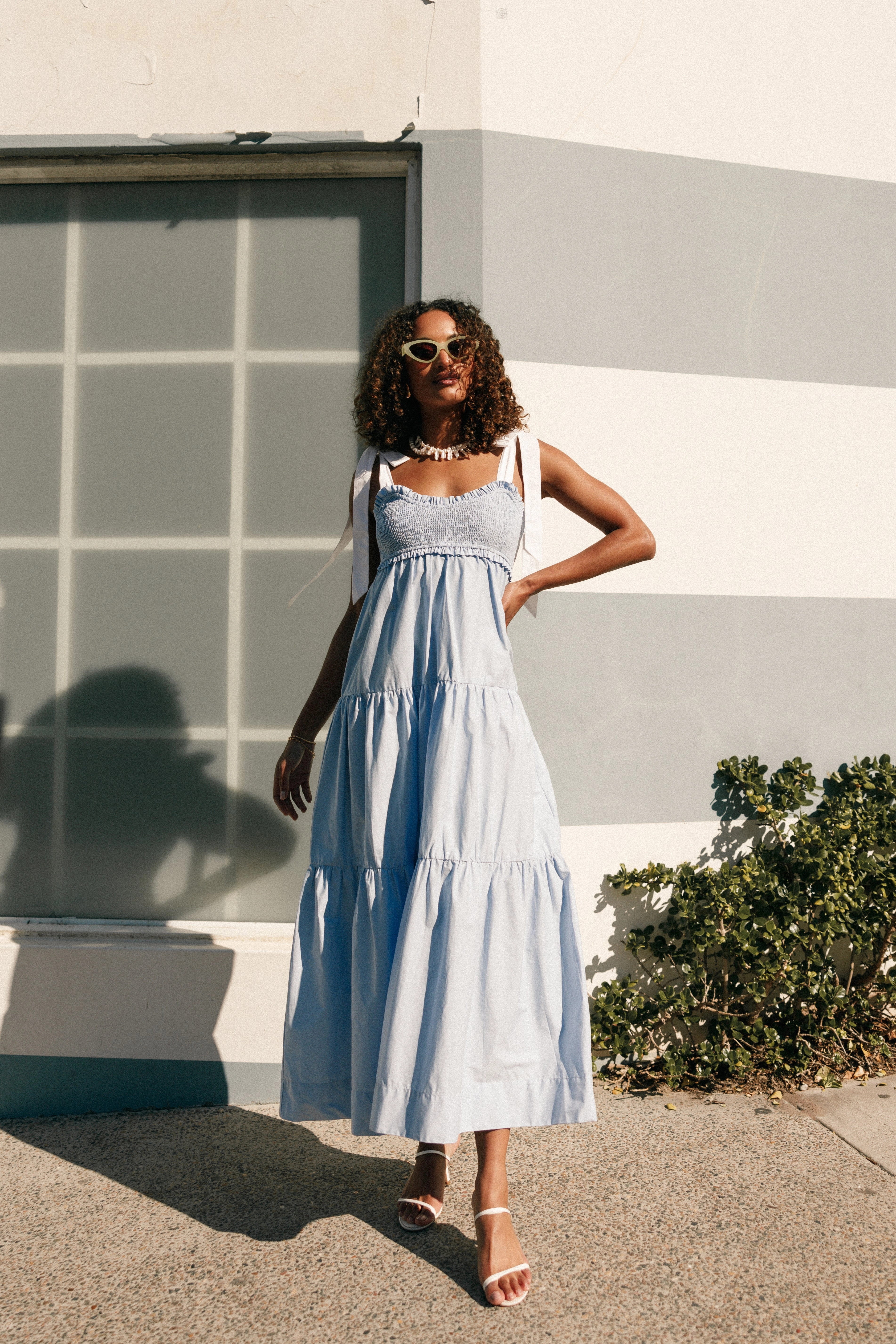 Lyrah Midi Dress - Sky