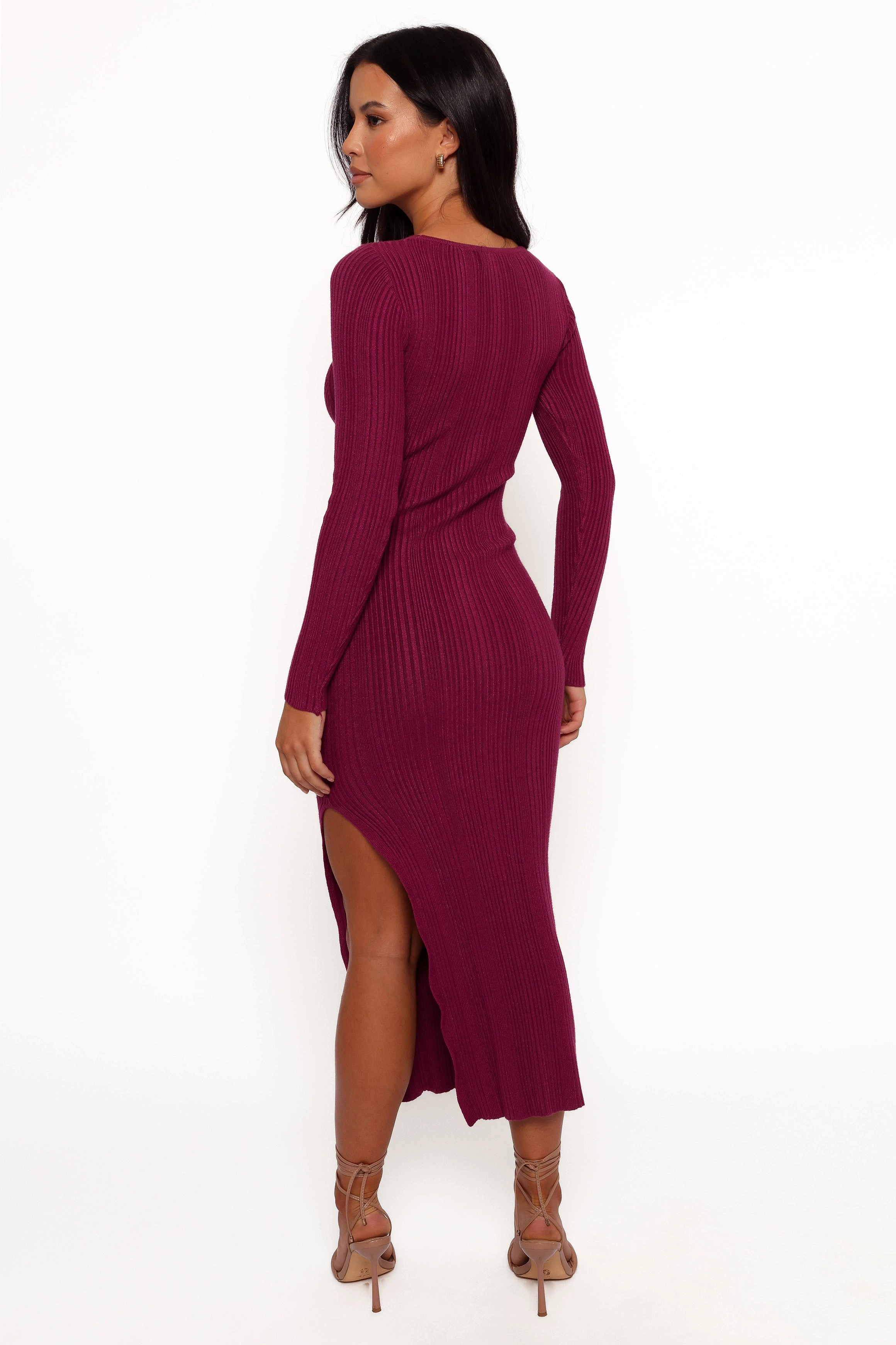Mattie Long Sleeve Maxi Dress - Plum