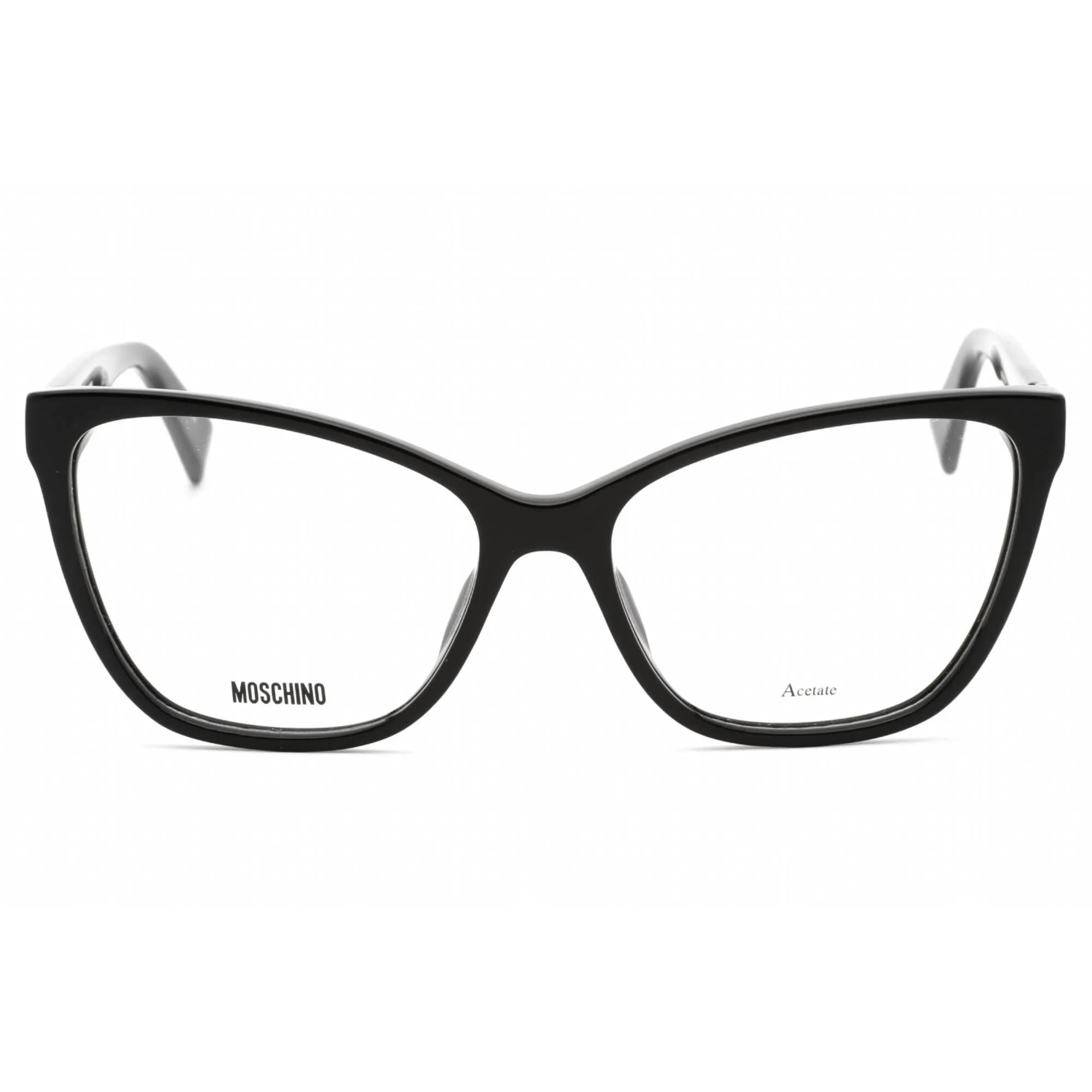 Moschino Women's Eyeglasses - Clear Demo Lens Black Cat Eye Shape Frame | MOS550 807